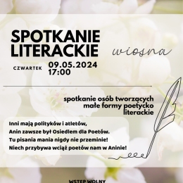 Spotkanie literackie "Wiosna" WCK ANIN